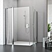 Camargue Vario Eckdusche S1+S16+S3+S16 (135 x 150 x 195 cm, Stärke: 6 mm, Silber)