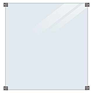 Plus Sichtschutzzaun für quadratische Pfosten (90 x 91 cm, Transparent, 8,7 mm)