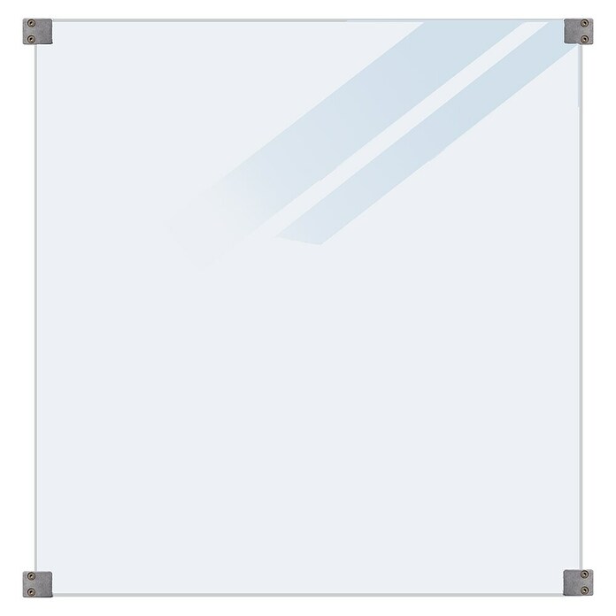 Plus Sichtschutzzaun für quadratische Pfosten (90 x 91 cm, Matt satiniert, 8,7 mm) | BAUHAUS