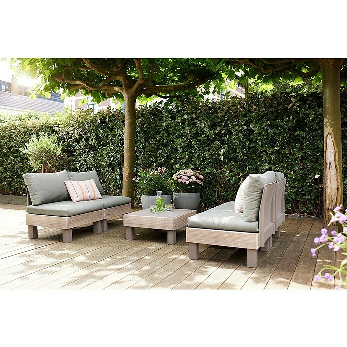Keter Elements Sillón de jardín (L x An x Al: 67 x 38 x 68 cm, Madera/Verde, Polipropileno) | BAUHAUS