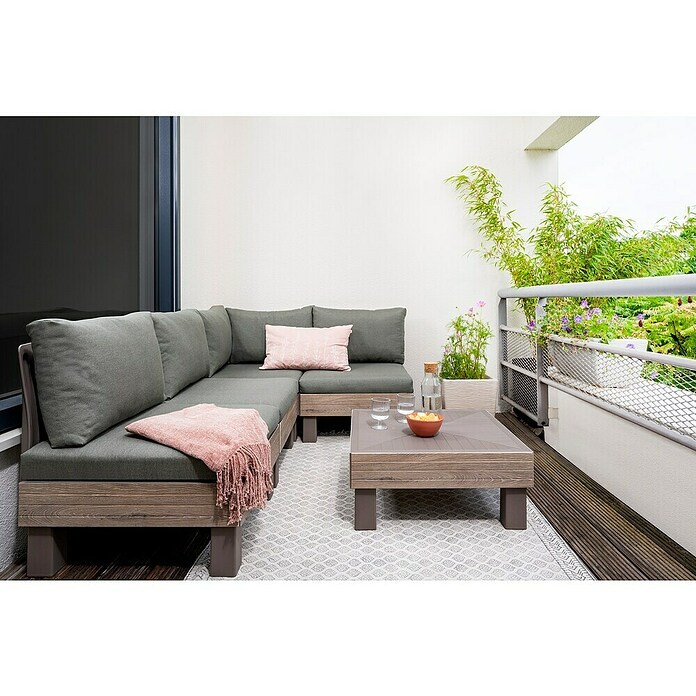 Keter Elements Sillón de jardín (L x An x Al: 67 x 38 x 68 cm, Madera/Verde, Polipropileno) | BAUHAUS