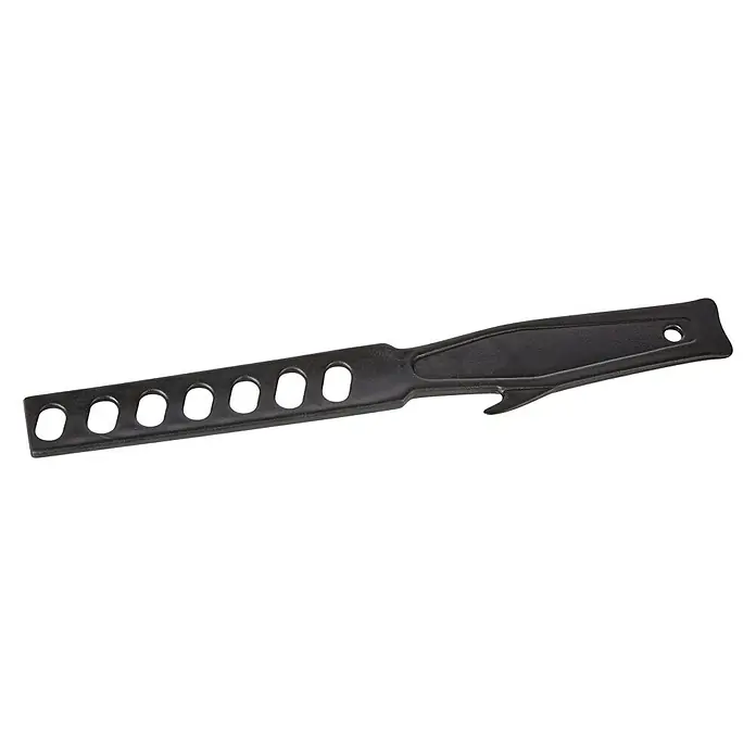 Rührstab - 27,5 cm, Kunststoff - Schwarzer Abisolierzange mit Flaschenöffner und Löchern für verschiedene Kabelstärken für komfortables und sicheres Abisolieren.