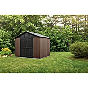 Keter Caseta de jardín Stronghold 2.0 (Medidas ext. (An x Pr): 305 x 243 cm, Plástico, Marrón/Negro, 7,4 m²) | BAUHAUS