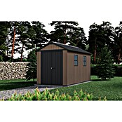 Keter Caseta de jardín Newton Plus 7511-1175 (Medidas ext. (An x Pr): 350 x 230 cm, Plástico, Marrón/Negro, 7,2 m²) | BAUHAUS