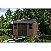 Keter Caseta de jardín Newton Plus 7511-1175 (Medidas ext. (An x Pr): 350 x 230 cm, Plástico, Marrón/Negro, 7,2 m²) | BAUHAUS
