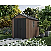 Keter Caseta de jardín Newton Plus 759-975 (Medidas ext. (An x Pr): 287 x 230 cm, Plástico, Marrón/Negro, 5,25 m²) | BAUHAUS