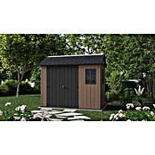 Keter Caseta de jardín Newton Plus 759-975 (Medidas ext. (An x Pr): 287 x 230 cm, Plástico, Marrón/Negro, 5,25 m²) | BAUHAUS
