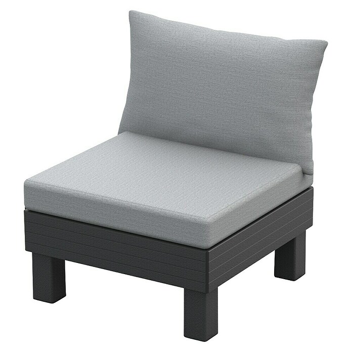 Keter Conjunto de muebles Elements II (Número de personas máx.: 5, 6 pzs., Polipropileno, Negro/Gris) | BAUHAUS