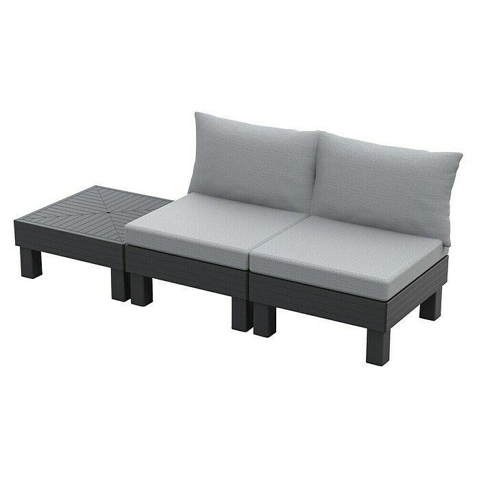 Keter Elements Mesa auxiliar de jardín (L x An x Al: 67 x 69 x 15 cm, Polipropileno, Negro) | BAUHAUS