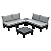 Keter Conjunto de muebles Elements (Número de personas máx.: 4, 6 pzs., Polipropileno, Negro/Gris) | BAUHAUS
