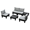Keter Conjunto de muebles Elements (Número de personas máx.: 4, 6 pzs., Polipropileno, Negro/Gris) | BAUHAUS