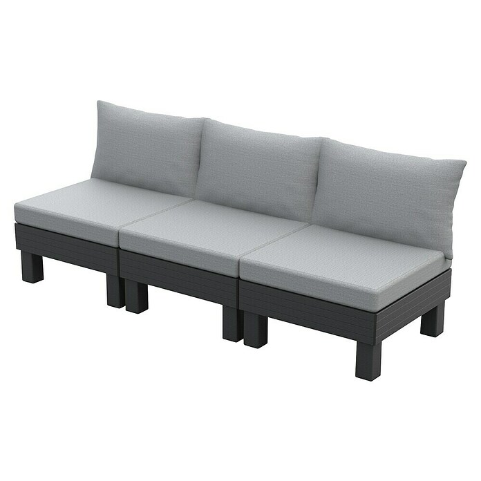 Keter Elements Sillón de jardín Elements (An x Pr x Al: 38 x 67 x 68 cm, Negro/Gris, Polipropileno) | BAUHAUS