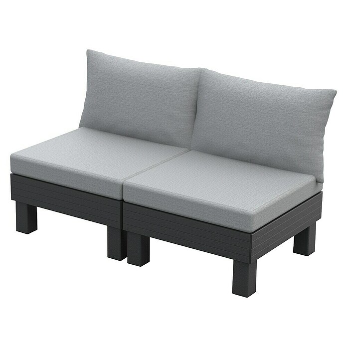 Keter Elements Sillón de jardín Elements (An x Pr x Al: 38 x 67 x 68 cm, Negro/Gris, Polipropileno) | BAUHAUS