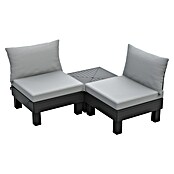 Keter Elements Sillón de jardín Elements (An x Pr x Al: 38 x 67 x 68 cm, Negro/Gris, Polipropileno) | BAUHAUS