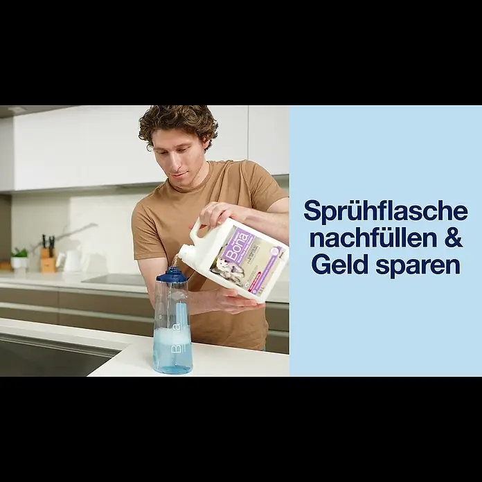 Bona Pet System Reinigungsmittel Tiefenreiniger für Hartböden - 1 l, Flasche mit Sprühkopf - PetWoodRefill DE