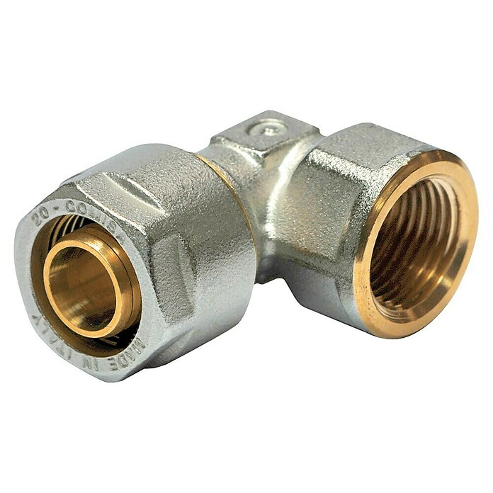 Schraubwinkel (Durchmesser: 26 mm, Innengewinde: ¾″, Vernickelt)