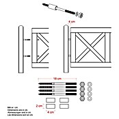Plus Abstandhalter-Set für Zäune Rom und Schloss (Stahl) | BAUHAUS