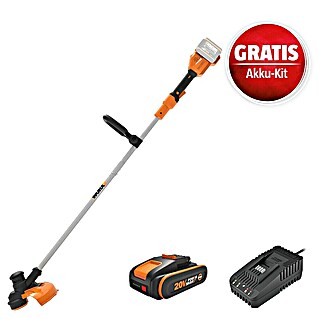Worx PowerShare 20V Maschinenpaket (Akku-Rasentrimmer WG183E.9, 20V, 2,0 Ah Akku & 20V 2A Schnellladegerät)