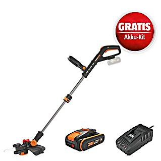 Worx PowerShare 20V Maschinenpaket (Akku-Rasentrimmer WG173E.9, 20V, 2,0 Ah Akku & 20V 2A Schnellladegerät)