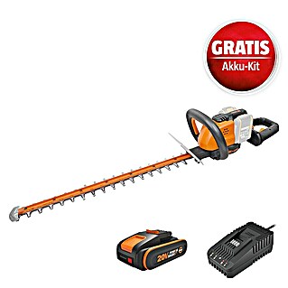 Worx PowerShare 20V Maschinenpaket (Akku-Heckenschere WG284E.9, 20V, 2,0 Ah Akku & 20V 2A Schnellladegerät)
