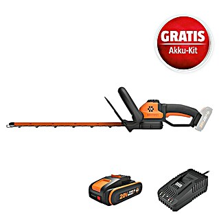 Worx PowerShare 20V Maschinenpaket (Akku-Heckenschere WG263E.9, 20V, 2,0 Ah Akku & 20V 2A Schnellladegerät)
