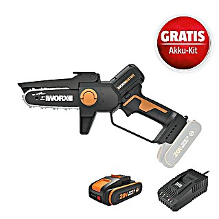 Worx PowerShare 20V Maschinenpaket (Akku-Einhandsäge WG325E.9, 20V, 2,0 Ah Akku & 20V 2A Schnellladegerät)