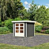 Karibu Gartenhaus Askola (L x B: 217 x 213 cm, Wandstärke: 19 mm, Flachdach, Terragrau)