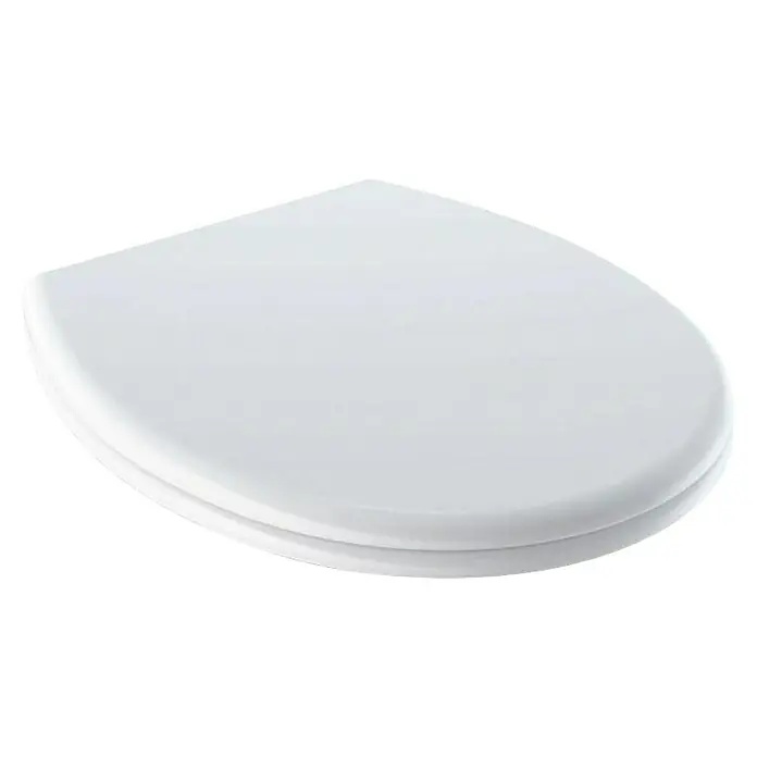Geberit Kind WC-Sitz - Duroplast, Weiß, Ohne Absenkautomatik - Hier ist ein Foto eines weißen D-Form WC-Sitzes, ein elegantes und funktionales Detail für jedes Badezimmer.