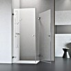 Camargue Air Eckdusche C22+C23 (77,5 x 87,5 x 200 cm, Stärke: 8 mm, Silber)