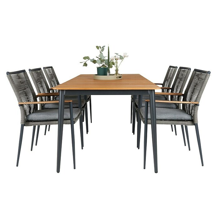 Sunfun Silla de jardín Greta (L x An x Al: 47 x 57 x 89 cm, Negro, Aluminio/Cuerda sintética) | BAUHAUS
