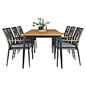 Sunfun Silla de jardín Greta (L x An x Al: 47 x 57 x 89 cm, Negro, Aluminio/Cuerda sintética) | BAUHAUS