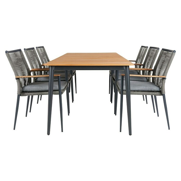 Sunfun Silla de jardín Greta (L x An x Al: 47 x 57 x 89 cm, Negro, Aluminio/Cuerda sintética) | BAUHAUS