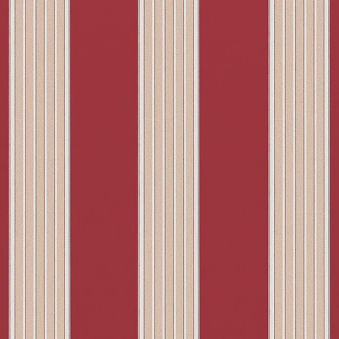 SmartSun Lona para toldo Granate Beige - Granate/Beige, 4 x 2,5 m - Textura de tela a rayas rojas y beige con detalles finos. Ideal para fondos y elementos de diseño con un aspecto elegante.