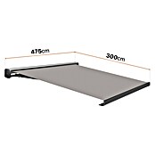 SmartSun Toldo con motor Dark Algarve (Gris, Ancho: 4,75 cm, Caída: 3 m) | BAUHAUS