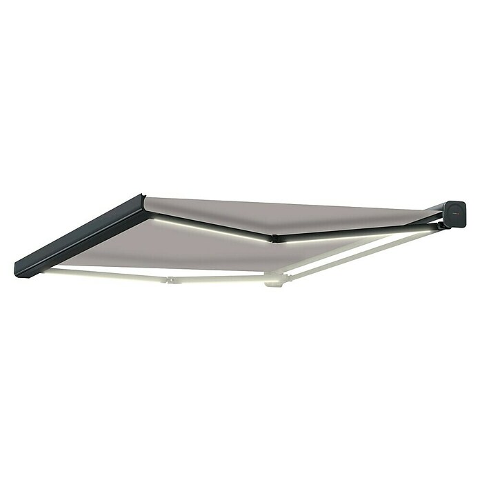 SmartSun Toldo con motor Dark Algarve (Gris, Ancho: 3,95 cm, Caída: 3 m) | BAUHAUS