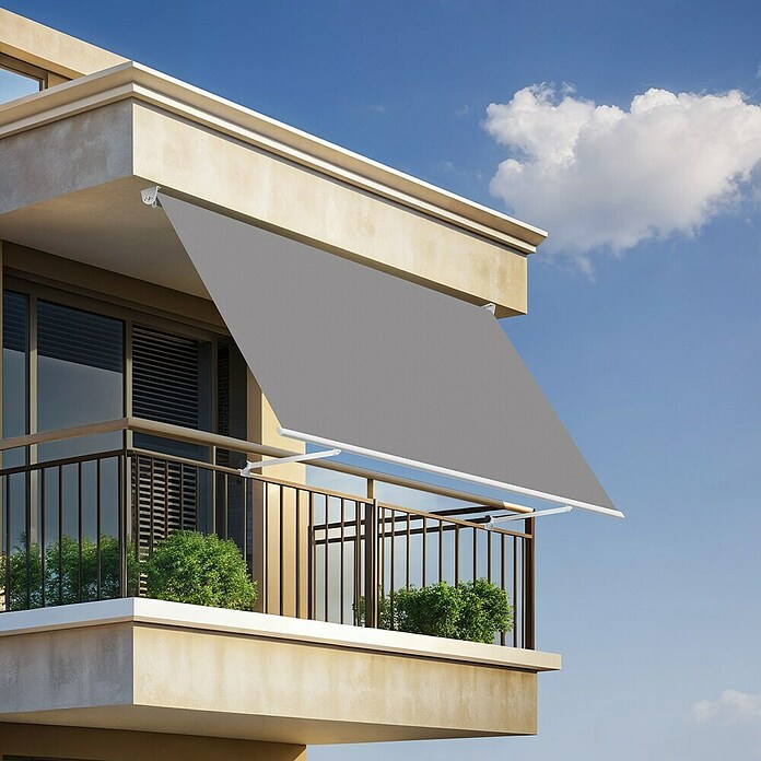 SmartSun Toldo para balcón Urban (Gris, Ancho: 3,95 m, Caída: 2,45 m) | BAUHAUS