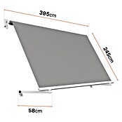 SmartSun Toldo para balcón Urban (Gris, Ancho: 3,95 m, Caída: 2,45 m) | BAUHAUS