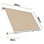 SmartSun Toldo para balcón Urban (Arena, Ancho: 3,95 m, Caída: 2,45 m) | BAUHAUS