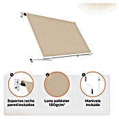 SmartSun Toldo para balcón Urban (Arena, Ancho: 3,95 m, Caída: 2,45 m) | BAUHAUS