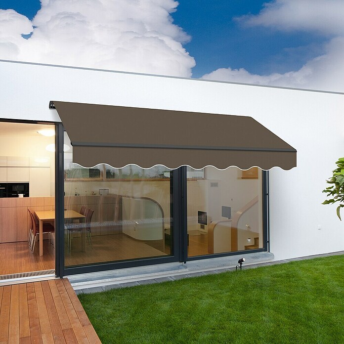 SmartSun Toldo de brazos articulados Dark Easy Lite Habana (Marrón, Ancho: 2,95 mm, Caída: 2 m) | BAUHAUS