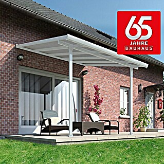 Terrassenüberdachung Tuscany LED (B x T: 3,07 x 3 m, Verkehrsweiß, Polycarbonat, Transparent)
