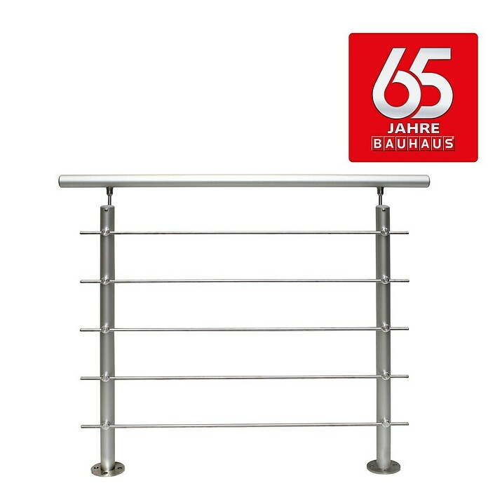 Treba Frewa Geländerset EG2 (Oberbodenmontage, Edelstahl V2A, Silber, Länge: 1.500 mm)