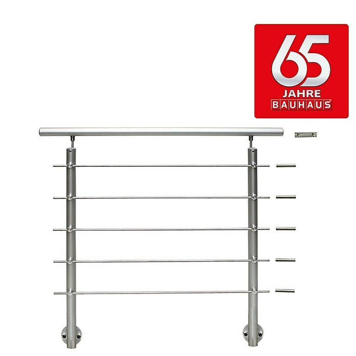 Treba Frewa Geländerset EG1 (Seitenmontage, Edelstahl V2A, Silber, Länge: 1.500 mm)