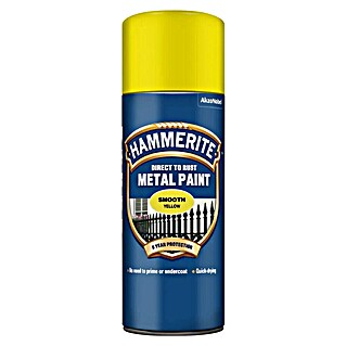 Hammerite Pršilni lak Smooth (Rumena, Sijaj, 400 ml)