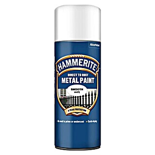 Hammerite Pršilni lak Smooth (Bela, Sijaj, 400 ml)