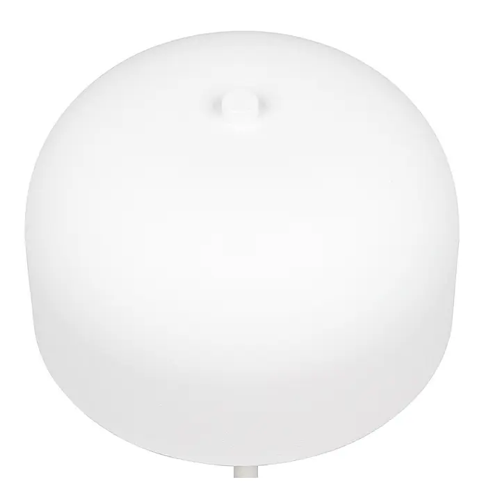 Reality Leuchten LED-Stehleuchte Jeff - 2 W, Höhe: 147 cm, Weiß, Warmweiß - Nahaufnahme eines weißen, kugelförmigen Diffusors, der sich ideal für Aromatherapie und Luftbefeuchtung eignet.