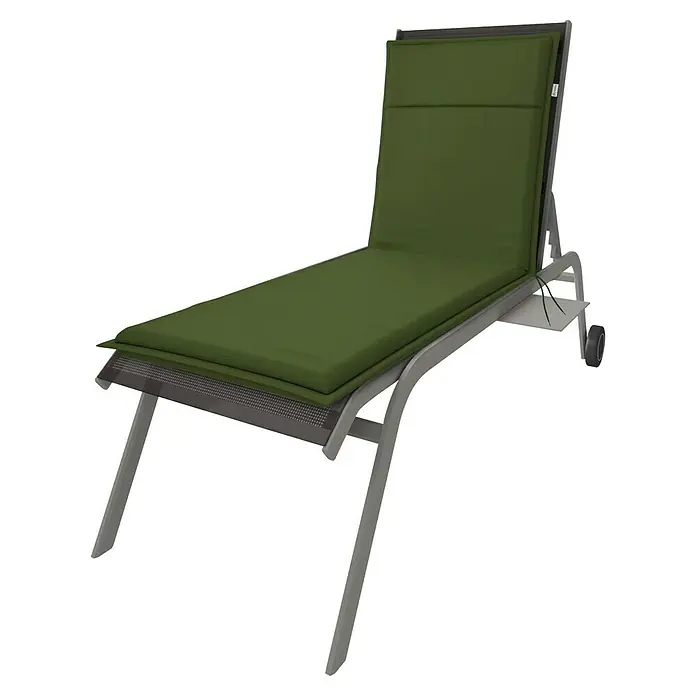 Doppler Liegenauflage Life - L x B x H: 195 x 58 x 4 cm, Polyester, Grün - Stilvolle Liege mit olivgrüner Auflage. Die wetterfeste Sonnenliege bietet optimalen Komfort für entspannte Stunden im Freien.