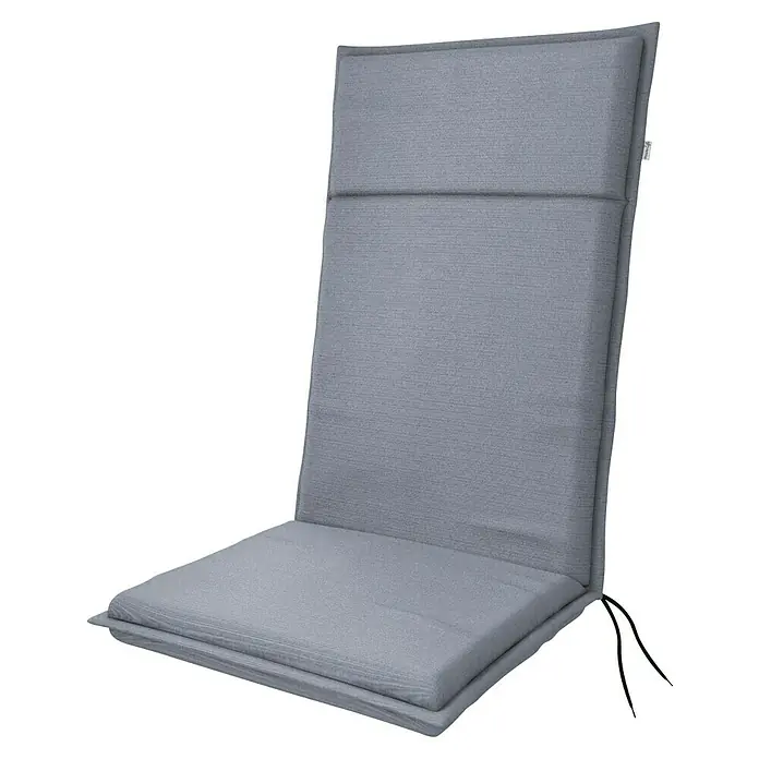 Doppler Sitzauflage Life - Hochlehner, L x B x H: 119 x 48 x 4 cm, Polyester, Grau - Ein graues Stuhlkissen mit hoher Rückenlehne bietet Komfort und Stil für Ihre Gartenmöbel. Genießen Sie entspannte Stunden im Freien.