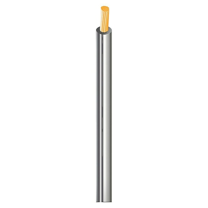 Bricable Cable eléctrico HO7Z1-K (H07Z1-K, Número de cables: 1, 2,5 mm², 200 m, Gris) | BAUHAUS