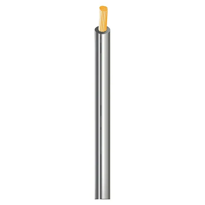 Bricable Cable eléctrico HO7Z1-K - H07Z1-K, Número de cables: 1, 2,5 mm², 200 m, Gris - Tubo de pasta de dientes plateado con tapón protector naranja para evitar que se seque. Ideal para viajes y cuidado bucal diario.